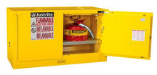 Load image into Gallery viewer, Sure-Grip® EX 17-gal.capacity Piggyback Flammable Safety Cabinet w/ 1 Shelf &amp; 2 Self-Close Doors - Yellow