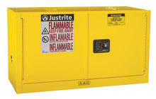 Load image into Gallery viewer, Sure-Grip® EX 17-gal.capacity Piggyback Flammable Safety Cabinet w/ 1 Shelf &amp; 2 Self-Close Doors - Yellow