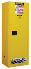 Load image into Gallery viewer, Sure-Grip® EX Slimline 22-gal.capacity Flammable Safety Cabinet w/ 3 Shelves &amp; 1 Manual Close Door - Yellow