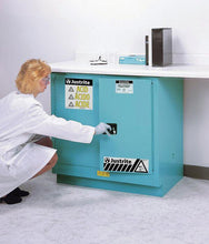 Load image into Gallery viewer, Justrite™ ChemCor® Undercounter Corrosives/Acids Safety Cabinet, 22 Gal., 2 m/c doors, Blue