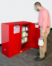 Load image into Gallery viewer, Sure-Grip® EX 40-gal. capacity Flammable storage Cabinet w/ 2 Doors-Manual Close &amp; 3 Shelves - Red