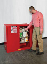 Load image into Gallery viewer, Sure-Grip® EX 40-gal. capacity Flammable storage Cabinet w/ 2 Doors-Manual Close &amp; 3 Shelves - Red