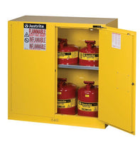 Load image into Gallery viewer, Sure-Grip® EX 30-gal.capacity Flammable Safety Cabinet w/ 1 Shelf &amp; 2 Doors-Self Close - Yellow