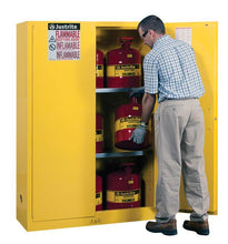 Load image into Gallery viewer, Justrite- Sure-Grip® EX 45-Gallon Flammable Safety Cabinet w/ 2 Doors &amp; 2 Shelves ( Manual Close)