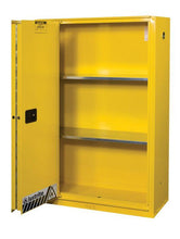 Load image into Gallery viewer, Justrite™ Sure-Grip® EX Flammable Safety Cabinet, 45 gallons, 2 shelves, 1 bi-fold s/c door, Yellow