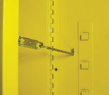 Load image into Gallery viewer, Justrite™ Sure-Grip® EX Flammable Safety Cabinet, 45 gallons, 2 shelves, 1 bi-fold s/c door, Yellow