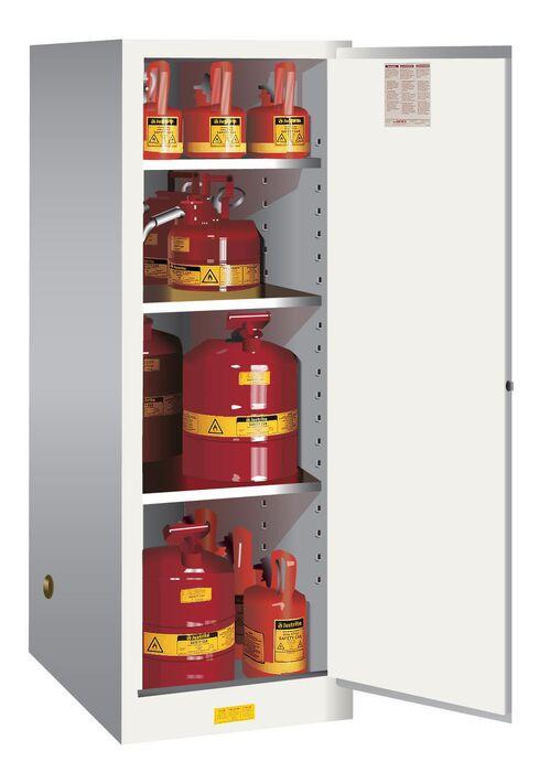 Sure-Grip® EX Deep Slimline 54-gal.capacity Flammable Cabinet w/ 3 Shelves & 1 Door-Manual Close - Red