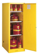 Load image into Gallery viewer, Sure-Grip® EX Deep Slimline 54-gal.capacity Flammable Safety Cabinet w/ 3 Shelves &amp; 1 Self-Close Door - Yellow