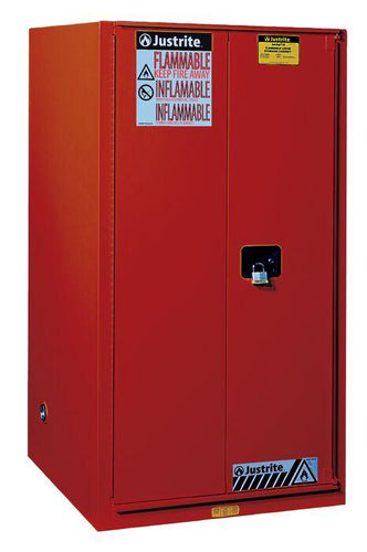 Sure-Grip® EX 60-gal.capacity Flammable Cabinet w/ 2 Shelves & 2 Self-close Doors - Red