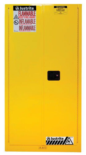 Sure-Grip® EX 55-gal.capacity 1 Vertical Drum Flammable  Safety Cabinet w/ Drum Support - Yellow