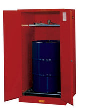 Load image into Gallery viewer, 55 Gallon Vertical Drum Safety Cabinet w/ Rollers - 896261