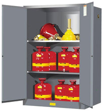 Load image into Gallery viewer, Sure-Grip® EX 90-gal.capacity Flammable Cabinet w/ 2 Shelves &amp; 2 Doors-Manual Close - Gray