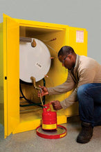 Load image into Gallery viewer, Justrite™ Sure-Grip® EX Horizontal Drum Safety Cabinet with Cradle Track, 2 m/c doors, Yellow