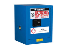 Load image into Gallery viewer, 4 Gallon, 1 Shelf, 1 Door, Self-Close, Hazardous Material Cabinet, ChemCor® Compac Countertop, Royal Blue - 8604282