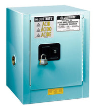 Load image into Gallery viewer, 4 Gallon, 1 Shelf, 1 Door, Manual Close, Corrosives/Acids Safety Cabinet, ChemCor® Countertop, Blue - 8904022