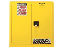Load image into Gallery viewer, Sure-Grip® EX 30-gal.capacity Flammable Cabinet w/ 1 Shelf &amp; 2 Doors-Manual Close - Yellow