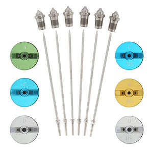 Apollo Needle, Nozzle & Air Cap Sets (.8mm, 1.3mm, 1.5mm, 1.8mm, 2.0mm & 2.5mm needle/nozzle  sets;