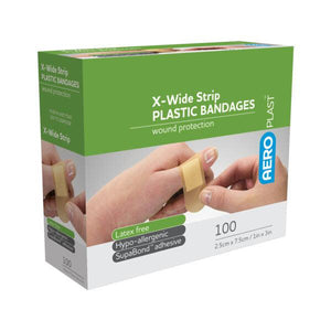 Aero Healthcare AP801 AEROPLAST™ Plastic Strip Bandages 1in x 3in 100/box