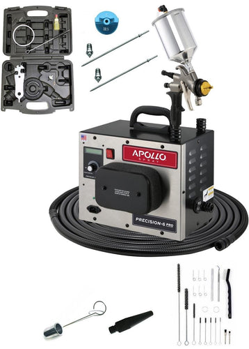 Apollo P6PRO+110-7700GT-600 PRECISION-6 PRO PLUS Turbo Paint Spray System with 600cc Gravity Cup