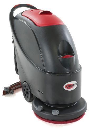 Viper AS430C: 17", 13-gallon, cord-electric, brush, 29" squeegee assembly, & 65' cord, Scrubber
