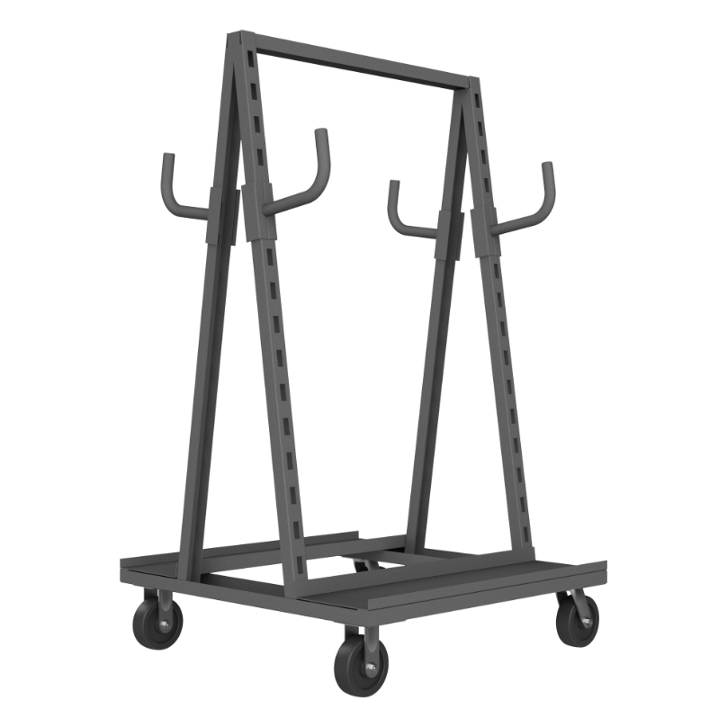 Durham ATT-4038-BR-95 Double Sided, Adjust-A-Tray Truck, 4 Hooks, 40 X 38-1/4 X 67-1/4