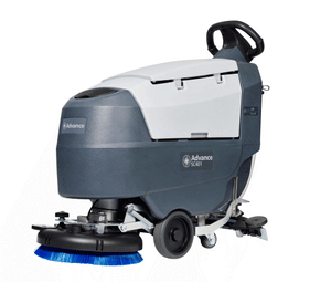 Advance SC401 17BD Two 98 Ah maint-frre (gel) batteries, onboard charger and prolene brush, Scrubber