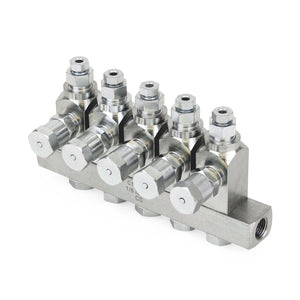 Graco GL-33™ Grease Injector, Stainless Steel, 5 Injector Manifold, 1/8 NPT x 1/8