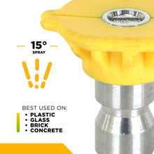 Load image into Gallery viewer, BE Quick Connect Pressure Washer Nozzle Set 4.0 Orifice 0°, 15°, 40° &amp; Soaper 85.210.040BEP - image 6