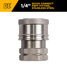 Load image into Gallery viewer, BE 1/4" Quick Connect Coupler x 1/4" FNPT, Stainless Steel, Boxed - 85.300.102SBEP - image 2