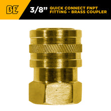 Load image into Gallery viewer, BE 3/8" Quick Connect Coupler x 3/8" FNPT, Brass, Boxed - 85.300.103BEP - image 2