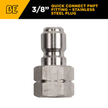 Load image into Gallery viewer, BE 3/8" Quick Connect Plug, 3/8" FNPT, Stainless Steel, Boxed - 85.300.104SBEP - image 2