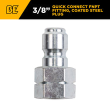 Load image into Gallery viewer, BE 3/8" Quick Connect Plug, 3/8" FNPT, Coated Steel, 5,000 PSI - 85.300.104 - image 2
