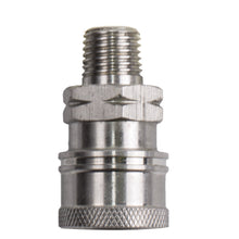 Load image into Gallery viewer, BE 1/4" Quick Connect Coupler, 1/4" MNPT, Stainless Steel, 6,000 PSI - 85.300.107S