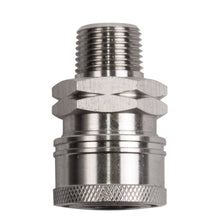 Load image into Gallery viewer, BE 3/8" Quick Connect Coupler, 3/8" MNPT, Stainless Steel, Boxed - 85.300.108SBEP