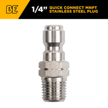 Load image into Gallery viewer, BE 1/4" Quick Connect Plug x 1/4" MNPT, Stainless Steel, Boxed - 85.300.109SBEP - image 2