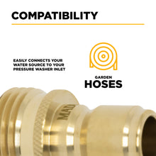 Load image into Gallery viewer, BE Brass Garden Hose Plug 3/4" MGHT x 1/2" Quick-Connect Plug - 85.300.137 - image 3