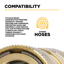 Load image into Gallery viewer, BE Brass Garden Hose Coupler 3/4" FGHT x 1/2" Female Quick Connect - 85.300.138 - image 3