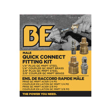 Load image into Gallery viewer, BE Quick Connect Fitting Kit, 1/4" &amp; 3/8" Plugs and Couplers, QC x MNPT - 85.400.210 - image 3