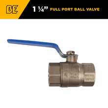 Load image into Gallery viewer, BE 1-1/4" FNPT Brass Full Port Ball Valve - 91.000.006 - image 2