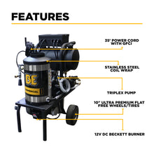 Load image into Gallery viewer, BE 1,000 PSI 2.2 GPM Portable Hot Water Electric Pressure Washer, 2 HP Direct Drive - 1250 - image 3