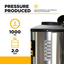 Load image into Gallery viewer, BE Portable Hot Water Electric Pressure Washer 2.0 GPM @ 1400 PSI 2 HP TDPS - 1250TDPS - image 4