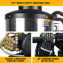 Load image into Gallery viewer, BE Portable Hot Water Electric Pressure Washer 2.0 GPM @ 1400 PSI 2 HP TDPS - 1250TDPS - image 7