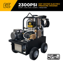 Load image into Gallery viewer, BE 15-423 - 2300 PSI 4.0 GPM Hot Water Electric Pressure Washer with General Triplex Pump