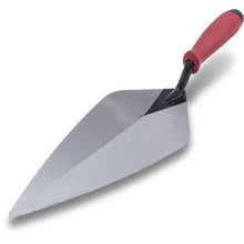 Load image into Gallery viewer, Marshalltown BTSG1155 11" x 5 1/2" Wide London Style Brick Trowel with Red Soft Grip Handle PALLETIZED
