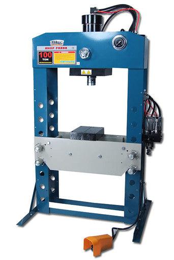 Baileigh Industrial - 100 Ton Air/Hand Operated H-Frame Press, 11-3/4" Stoke, CE Approved