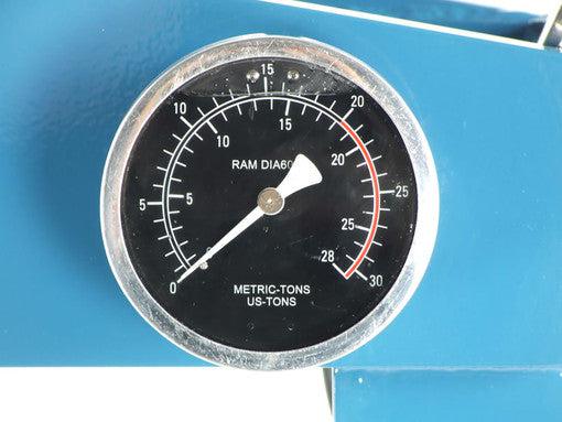 Baileigh Industrial - 20 Ton Air/Hand Operated H-Frame Press, 7-1/2" Stoke, CE Approved