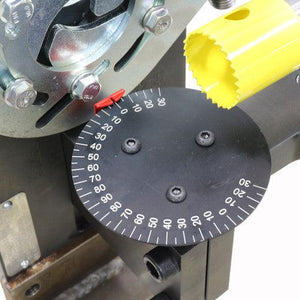 Baileigh Industrial - Vice Mounted Hole Saw Tube and Pipe Notcher, 2.5" OD Max Vice Opening, For use with Hand Held Drill