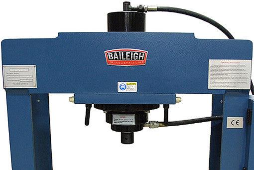 Baileigh Industrial - 220V 1Phase 30 Ton Hydraulic H-Frame Press, 9.5" Stoke