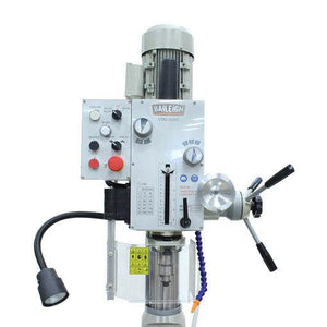 Baileigh Industrial - 110V Gear Driven Mill and Drill, Includes Stand, Coolant System, Work Light, and R8 Spindle