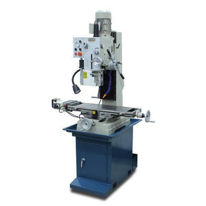 Baileigh Industrial - 110V Gear Driven Mill and Drill, Includes Stand, Coolant System, Work Light, Power X, and R8 Spindle